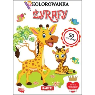 Kolorowanka z naklejkami. �yrafy