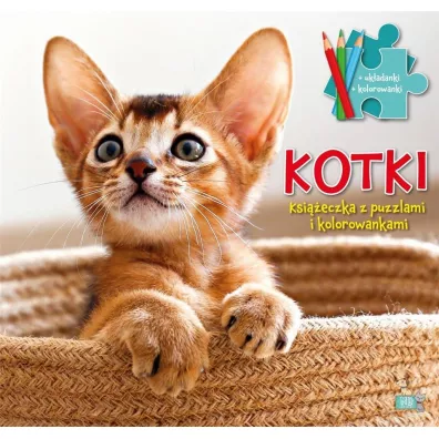 Ksi��eczki z puzzlami i kolorowankami. Kotki