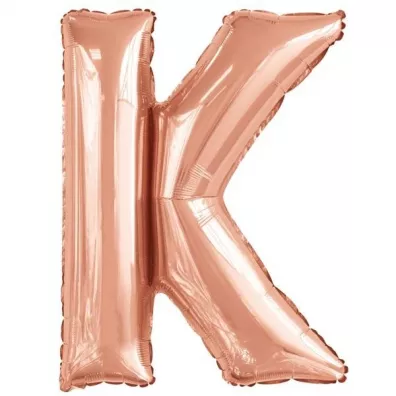 Amscan Balon foliowy litera K r�owe z�oto 63,5x86cm