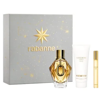 Paco Rabanne Zestaw Million Gold Woda perfumowana + Balsam do cia�a + Woda perfumowana mini 90 ml + 100 ml + 10 ml