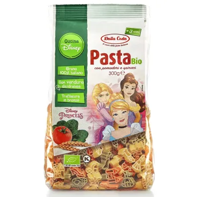 Dalla Costa Makaron semolinowy tr�jkolorowy Disney Princess 300 g Bio