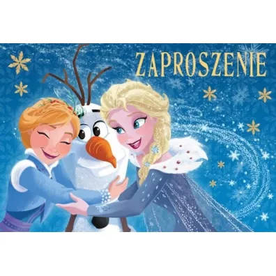 Kukartka Zaproszenie ZD-011 Elsa, Kraina Lodu 5 szt.