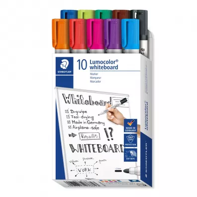 Staedtler Markery Lumocolor do tablic whiteboard, okr�g�e 10 szt.