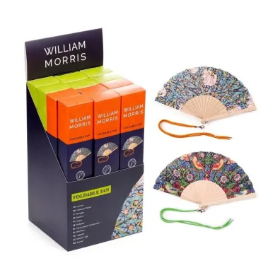 William Morris Folding Hand Fan mix Puckator