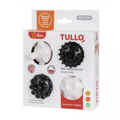 Tullo Piki sensoryczne czarno-biae 4 szt.