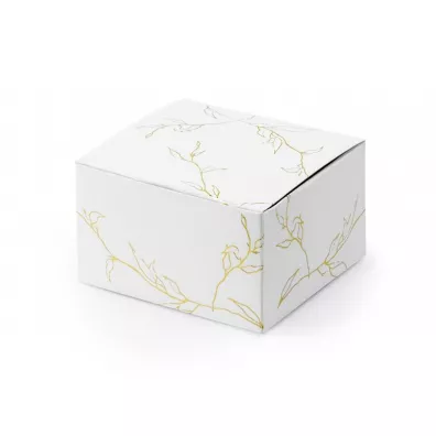 PartyDeco Pude�eczka Ga��zki bia�y 6x3.5x5.5cm