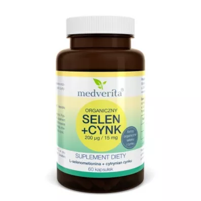 Medverita Selen + cynk Suplement diety 60 kaps.