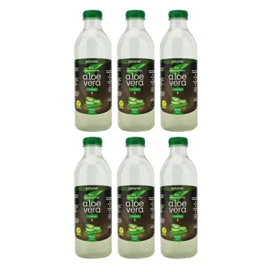 Naturae Sok z aloesu z mi��szem bezglutenowy Zestaw 6 x  1 l Bio