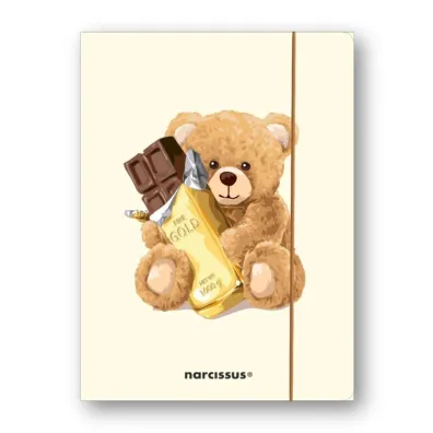Narcissus Teczka A4 z gumk� - Teddies& Mi� z czekolad�