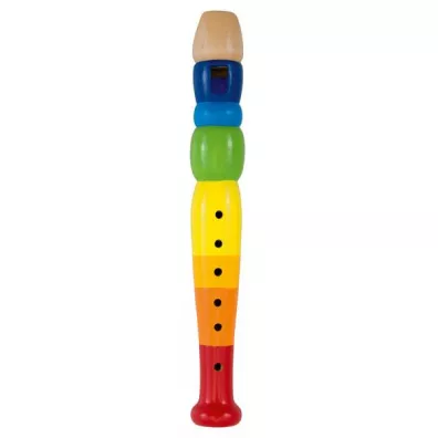 Goki Drewniany, kolorowy flet 20 cm