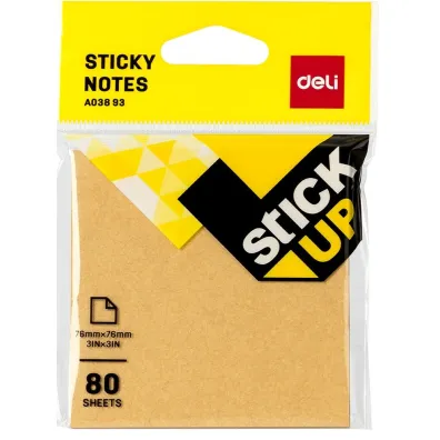 Deli Notes samoprzylepny 80 kartek Ecoview br�zowy