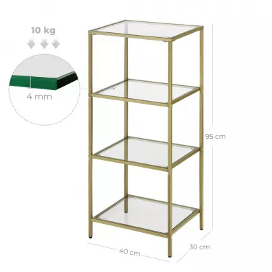 Songmics Rega szklany uniwersalny 95 cm