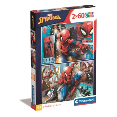 Puzzle 2x60 el. SuperColor. Spider-man Clementoni