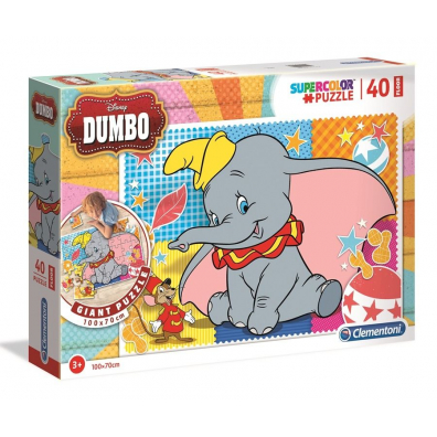 Puzzle 40 el. Supercolor. Dumbo Clementoni