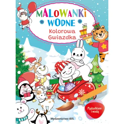 Kolorowa gwiazdka. Malowanki wodne. P�dzelkiem i wod�