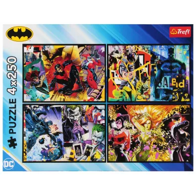 Puzzle 4x250 el. Batman w akcji Trefl