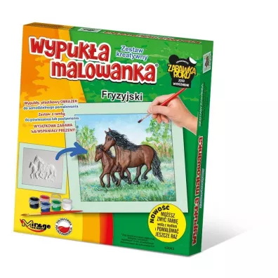 Wypuka malowanka Konie - Fryzyjski Mirage Hobby