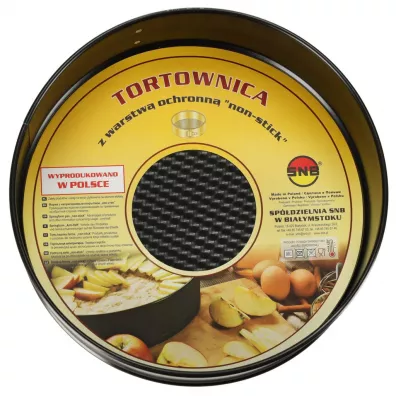 Spdzielnia Snb Biaystok Tortownica forma do pieczenia z odpinanym rantem 24cm czarna