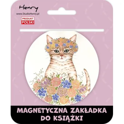 Henry Zak�adka magnetyczna kulka Kot w kwiatach