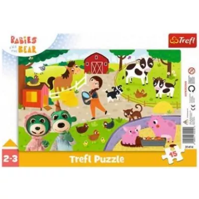 Puzzle ramkowe 15 el. Urocze bobaski Trefl