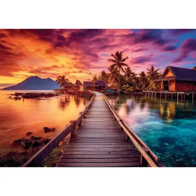 Puzzle 1000 USA Collection: Sunset over Paradise Trefl