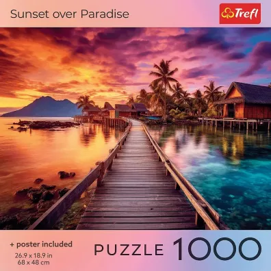 Puzzle 1000 USA Collection: Sunset over Paradise Trefl