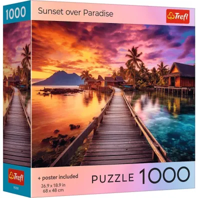 Puzzle 1000 USA Collection: Sunset over Paradise Trefl