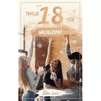 AbCard Kartka okoliczno�ciowa Urodziny 18 P18