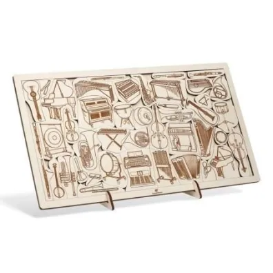 Puzzle drewniane - Wszystko gra Instrumenty Sounds Wood