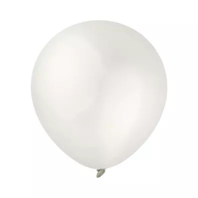 Decomex Balony metallic Pearl White 100 szt.