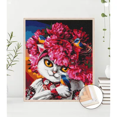 Twoje Hobby Malowanie po numerach - Kwitn�ca kotka 40x50cm