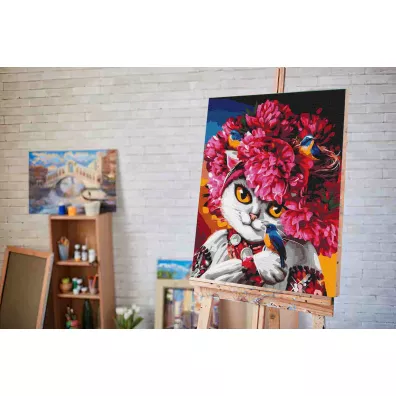 Twoje Hobby Malowanie po numerach - Kwitn�ca kotka 40x50cm