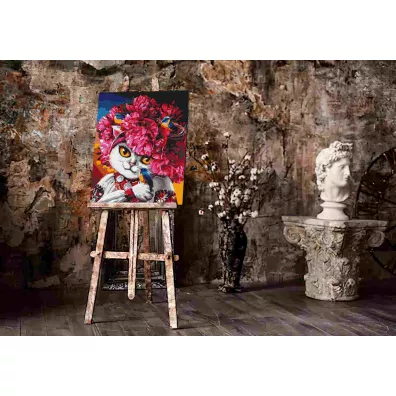 Twoje Hobby Malowanie po numerach - Kwitn�ca kotka 40x50cm