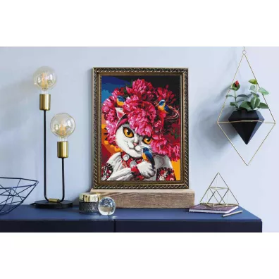 Twoje Hobby Malowanie po numerach - Kwitn�ca kotka 40x50cm