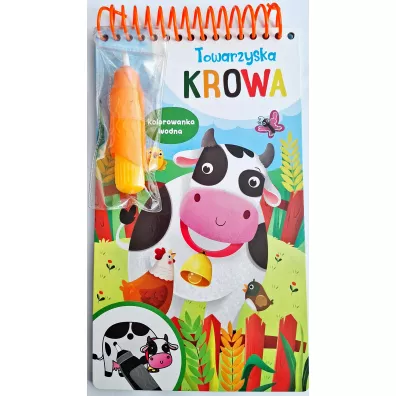 Towarzyska krowa. Kolorowanka wodna