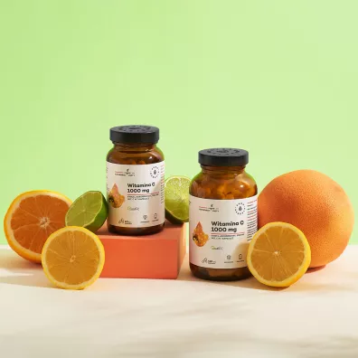Aura Herbals Witamina C 1000 mg kwas l-askorbinowy Suplement diety 120 kaps.
