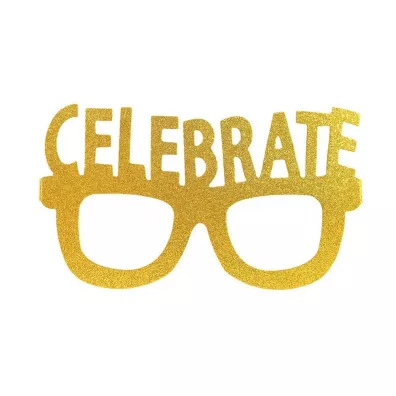Arpex Papierowe okulary brokatowe Celebrate 4 szt.