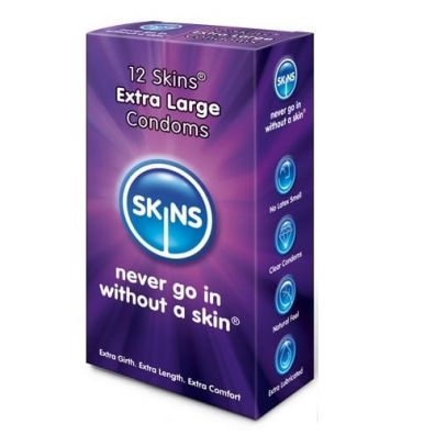 Skins Extra Large Condoms prezerwatywy powikszone 57mm 12 szt.
