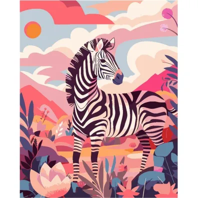 Koh-I-Noor Malowanie po numerach - Zebra 40x50cm