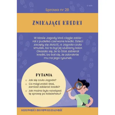 Detektywi emocji Karty konwersacyjne 7-10 lat