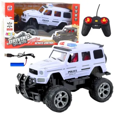 Radiow�z terenowy R/C 1:12 bia�y LeanToys
