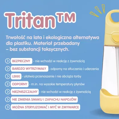 b.box Butelka na wod tritanowa ze somk Lemon Twist 600 ml