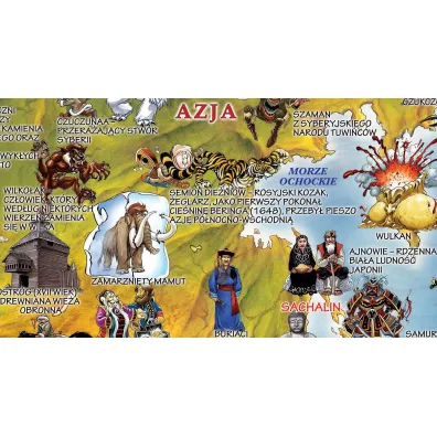 �wiat Antyczny mapa dla dzieci PL XXL laminat