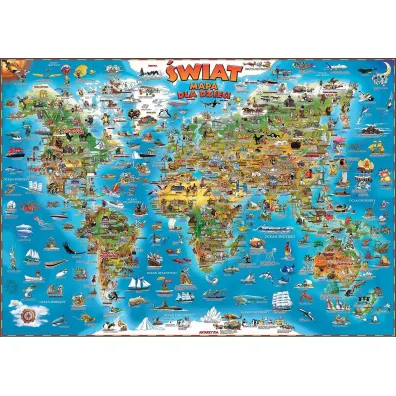 �wiat Antyczny mapa dla dzieci PL XXL laminat