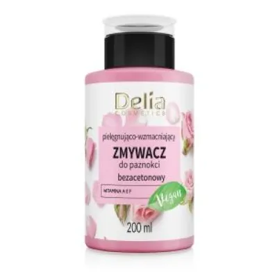 Delia Vegan Zmywacz do paznokci wzmacniaj�co-piel�gnuj�cy bez acetonu 200 ml
