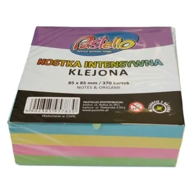 Alfa Pastello Kostka klejona kolorowa 85x85mm 370 kartek