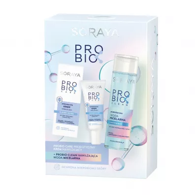 Soraya Zestaw dla kobiet Probio: Krem do twarzy + Woda micelarna 50  ml + 250 ml