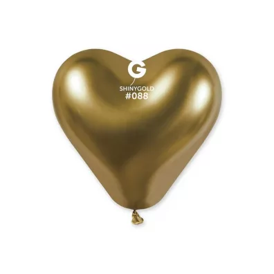 Godan Balony chromowane serca z�ote 25 szt.