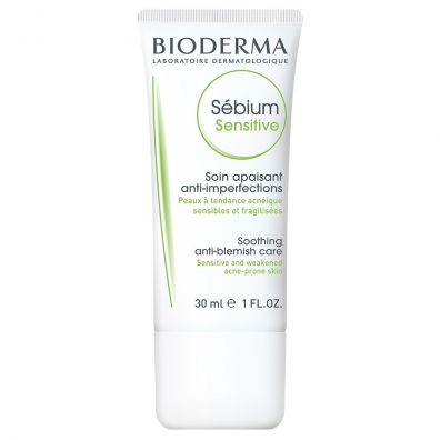 Bioderma Sebium Sensitive Soothing Anti-Blemish Care kojcy krem zapobiegajcy zaczerwienieniem 30 ml