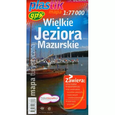 Mapa turystyczna Wielkie Jeziora Mazurskie 1:77 000